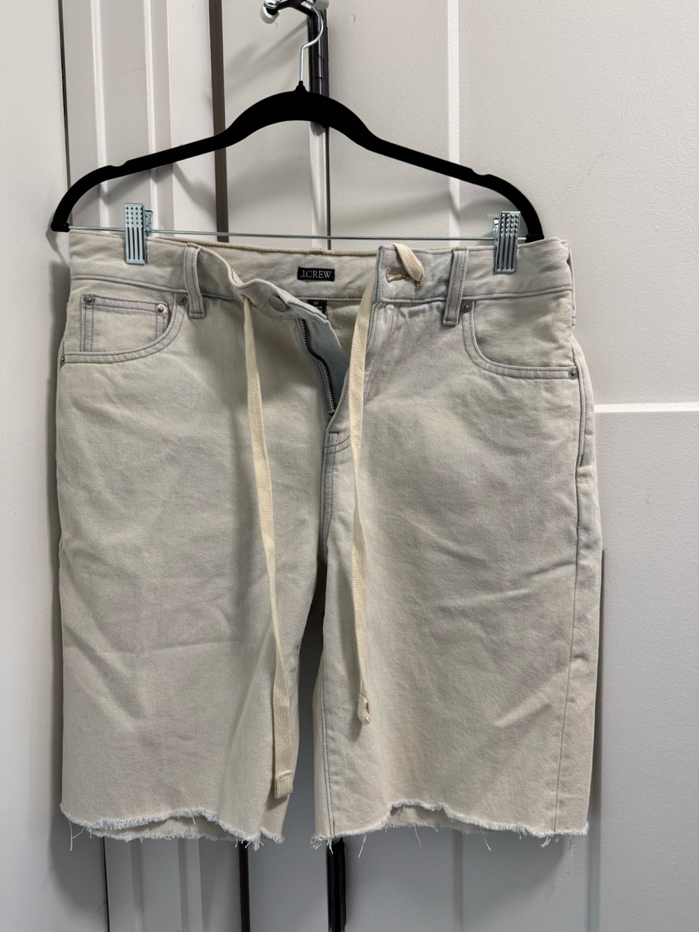 J. Crew Light Wash Denim Shorts with Drawstring Detail
